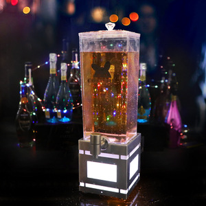 Distributeur de bière en acier inoxydable 3L/2L, tour à bière pression illuminée par LED avec robinet lumineux pour fêtes et usage domestique - Product Image 2