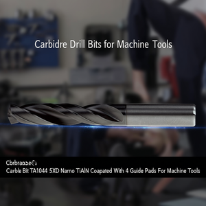 Foret en carbure TA1044 5xD Nano TiAlN avec revêtement nano TiAlN et 4 plaquettes de guidage pour machines-outils - Product Image 3