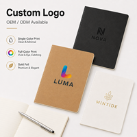 Cuaderno de bolsillo A5 de papel Kraft con logotipo personalizado, cuaderno pequeño de línea Kraft marrón, diario, libro, Bloc de notas con logotipo personalizado
