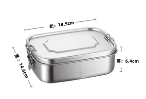 Stainless Steel Bento Box Lunch Box a Large Metal 3 Compartment Tiffin Food Container Lunchbox Meal Prep Food Container <strong>Storage</strong> - Product Image 2