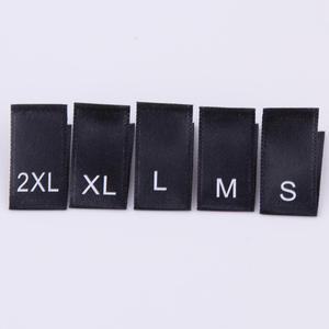 S M L XL XXL XXXL Neck Size Label <b>Tags</b> Woven Label <b>Tag</b> for Garments Clothing Labels Size <b>Tags</b> - Product Image 1