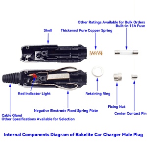 Kabel Ekstensi Daya Langsung dari Pabrik 1m dengan Colokan Pemantik Rokok Mobil ke Colokan 30A untuk Stasiun Daya Portabel Panel Surya PV - Product Image 5