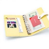 Carnet/Agenda A6 en tissu à motif cœur, rechargeable, à 6 anneaux, avec fermeture à bouton-pression, pour l'école ou l'organisation