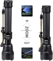Lampe torche puissante à haute luminosité XHP90, zoomable, rechargeable par USB, lampe torche LED super brillante, lampe torche tactique