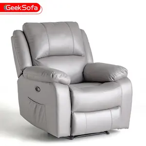 Geeks ofa Modern Fabric Power Elektrischer Liegestuhl mit Massage und Wärme