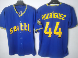 Sıcak Fırsat # 44 Julio Rodriguez # 24 Ken Griffey Jr. Erkekler Seattle Mariners Beyzbol Forması - Product Image 3