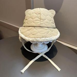 Lindo gorro de algodón con diseño de oso Lei Feng para mujer, gorro cálido para otoño e invierno con forro polar, protección para los oídos, resistente al viento, para ciclismo, esquí y actividades al aire libre. - Product Image 2