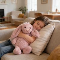 Jelly moyen lapin peluche Animal timide tulipe rose lapin jouets en peluche mignon lapin en peluche poupées parfait pour cadeau d'anniversaire