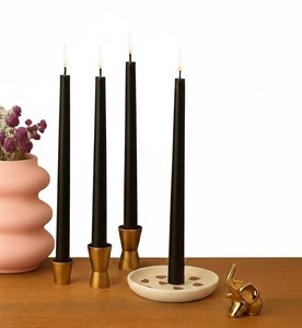 Bougie longue et fine conique en cire de paraffine et de soja, faite à la main, sans fumée, parfumée à la rose, pour mariages, Noël et décoration intérieure - Product Image 1