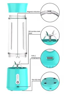 Sans BPA matériel <span class=keywords><strong>Shaker</strong></span> voyage Sport mélangeur de nourriture à main appareil de cuisine extérieur Mini usb presse-agrumes bouteille mélangeur électrique - Product Image 5