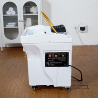 Bassin de lavage de cheveux mobile et portable de luxe pour salon, avec réservoir d'eau intégré, sans plomberie, pour spa capillaire - Entrepôt UE