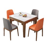 Table à manger carrée en marbre blanc pour la maison, restaurant, hôtel, café, appartement, cuisine, salon, meubles