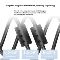 Zzx Zzx-ly-003 Oem Odm Usb2.0 Kabel Data Printer Port Persegi Tembaga Penuh Pelindung Multi-lapis Koneksi Komputer Usb-a ke Usb-b
