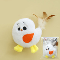 Jouet à mâcher en peluche en forme d'oiseau, nouvelle conception, réaliste, avec haut-parleur intégré, qui se balance pour simuler les appels d'oiseaux, interactif pour chats