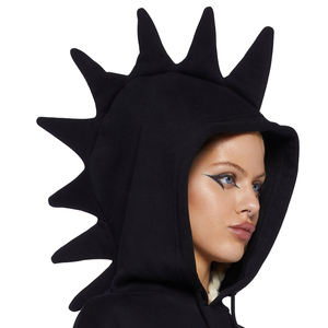 Mode personnalisé polaire Dino mousse pointes surdimensionné pull à capuche à la mode Offre Spéciale grande taille femmes sweats à capuche et sweat - Product Image 5