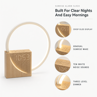 Réveil intelligent avec 10 sons de bruit blanc, écran OLED à 3 niveaux de luminosité, en alliage d'aluminium, pour maison connectée