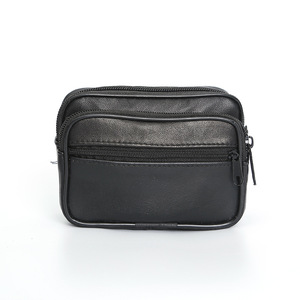 Alta calidad de cuero genuino negro Cartera de piel de <span class=keywords><strong>oveja</strong></span> tarjeta bolso cartera - Product Image 2