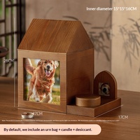 Urne funéraire commémorative pour animaux de compagnie, chats, chiens, sur mesure, faite à la main, en forme de maison, cercueil pour cendres, en bois massif, fournitures funéraires, cadre photo