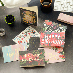 Tarjeta de Felicitación Personalizada con Estampado en Caliente, Tarjeta de Agradecimiento, Tarjeta de Regalo Floral - Product Image 2