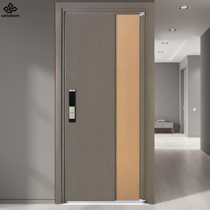 Portes d'entrée sans clé en alliage d'aluminium SAMEKOM modernes, isolation thermique, garantie 5 ans pour hôtels, bureaux commerciaux, accès fini - Product Image 5
