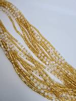 Chaîne de perles africaines en cristal plaqué or 14 carats pour femme, bijoux de corps sexy pour le ventre