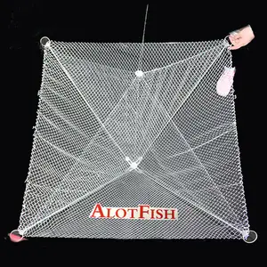 Winter ice foldable fishing Lobster trap Heavyweight frame with Lead sinker strong Net