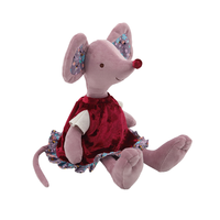 Vente en gros de peluches de souris mignonnes de dessin animé, 20 cm, rose, cadeau d'anniversaire pour enfants, unisexe