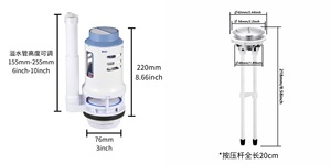 Các loại nhà vệ sinh tuôn ra cơ chế Bộ dụng cụ nhà vệ sinh tuôn ra phụ kiện nhà vệ sinh Phễu thoát nước Làm đầy van - Product Image 5