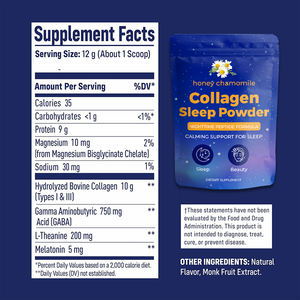 OEM melatonina integratore in polvere con L-teanina buona notte collagene in polvere integratore per la bellezza di collagene peptidi in polvere - Product Image 5