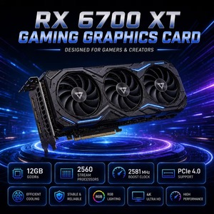 การ์ดจอ Radeon <span class=keywords><strong>RX</strong></span> <span class=keywords><strong>6950XT</strong></span> 16GB 256Bit DDR3 Non-LHR ระดับไฮเอนด์สำหรับเดสก์ท็อป PCI Express พร้อมพัดลม DirectX 10 12nm ความเร็วคอร์ 475MHz - Product Image 3
