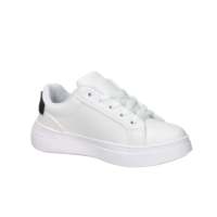 Chaussures Calvin Klein pour enfants, blanches et noires, talon de 3 cm, taille 30, lacets épais, semelle intermédiaire en EVA augmentant la hauteur, semelle extérieure en caoutchouc