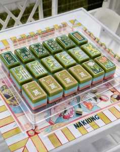 Tuiles de <span class=keywords><strong>Mahjong</strong></span> Américaines en Acrylique Rose Premium Style Luxe pour 4 Joueurs – Divertissement - Product Image 3