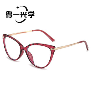 แว่นตา De Yi Optics Cat Eye TR90 กรอบโลหะเต็มกรอบ ป้องกันแสงสีฟ้า เลนส์ใส สำหรับทุกเพศ - Product Image 4