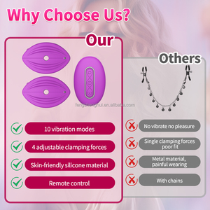 リモコン付き大人用BDSMボンデージバイブレーター乳首クリトリス拡大真空クランプポンプ多機能シリコン充電式 - Product Image 6