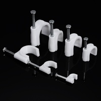 Nylon Cable Clips Stainless Steel Nails White Pipe Clamps OEM Metric Cable Fasteners for Electrical Wiring Customizable Sizes