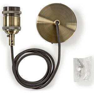 Lámpara de techo E27 color latón, lámpara colgante de 1.50 m para uso en interiores - Product Image 3