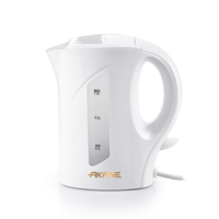 Bouilloire électrique 750-900W 1,0L avec ébullition rapide, arrêt automatique et fenêtre de niveau d'eau pour la préparation du thé et du café à la maison ou au bureau A.80186