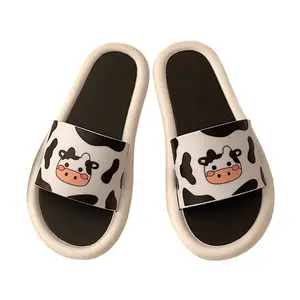XIXITIAO summer cow cheap shoe slippers wholesale men indoor cute home house animal prints slides slippers for women