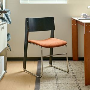 Vintage Modern Bauhaus Leisure Chair Solid Wood Home <strong>Dining</strong> <strong>Table</strong> <strong>Stool</strong> with Backrest Single Makeup Furniture for Living Room - Product Image 3