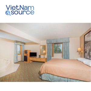 เตียงไม้ขนาดคิงไซส์4ดาวที่ทันสมัยชุดห้องนอนโรงแรมโครงการ Super 8ลดราคาโรงงานเฟอร์นิเจอร์โรงแรมทันสมัย - Product Image 1