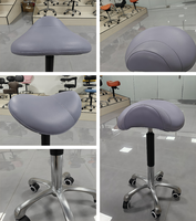Tabouret ergonomique Antluplus au design élégant, chaise de bureau avec base en métal pour le travail