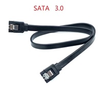 Cable de Conector Recto para Disco Duro SATA 3.0 Personalizado, Transferencia de Datos de 6 Gbps, Cable Serial ATA III para SSD, HDD, DVD (Negro)