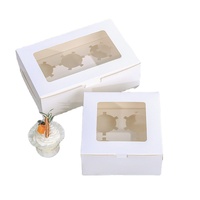 Nouvelle boîte à tartelettes en carton blanc Pulida 2026, vente en gros, 6 pièces, emballage jetable, boîte à pâtisserie