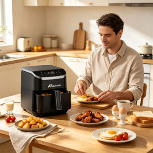 Freidora de Aire Digital Anbolife de 6L con Ventana Visual, 1500W, 8 Menús Preestablecidos, Antiadherente, <span class=keywords><strong>Horno</strong></span> Freidora de Aire, Freidora De Aire <span class=keywords><strong>Ninja</strong></span> OEM ODM - Product Image 4