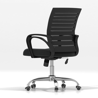 Chaise de bureau moderne et décontractée en tissu maillé Chaise ergonomique à hauteur réglable avec cadre en acier inoxydable et base pivotante