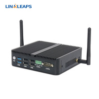 Linkleaps Popular 4, PC Firewall Pfsense con 2.5GbE LAN, Mini PC Industrial sin Ventilador, Intel N100 J6426 J4125, 2 RS232 RS485, DDR4