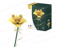 Sembo Briques à fleurs 601232 Safran Jouets éducatifs à tige Blocs de construction en plastique pour enfants Pensée future et cadeau de fleuriste