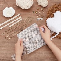 Bolsos de hombro DIY tejer ganchillo Crossbag materiales hecho a mano monedero Kit de costura para proyectos de bordado de manualidades DIY