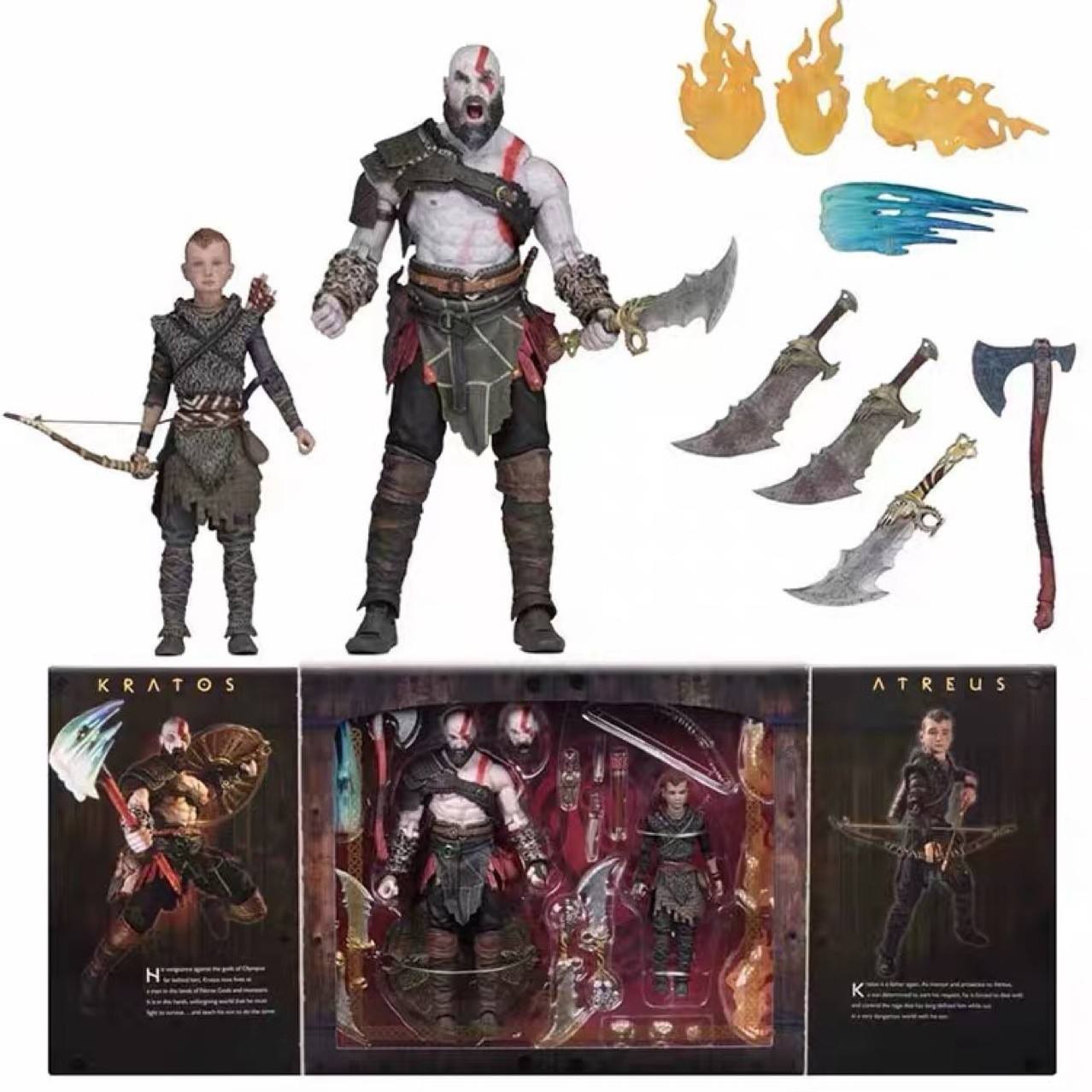 God of War NECA Joint Mobility Action Figures Kratos Atreus