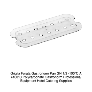 ตะแกรงแบบมีรูสำหรับภาชนะโพลีคาร์บอเนต GN 1/3 -100 ° C ถึง +100 ° C - Product Image 2